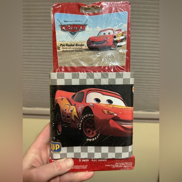 Cars The Movie Disney Pixar Pre-Pasted Border Imperial 5 Yards 15' x 5" NOS New - Picture 3 of 6